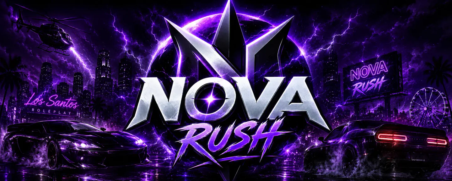 Nova Rush RP FiveM server banner