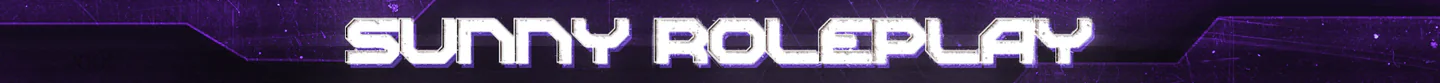 SUNNY ROLEPLAY | 💣 ROBBERY | 🎭 SERIOUS RP | 👮 DRUGS | 🧨 CUSTOM BUSINESSES | 🎉 SUMMER | 🛡️ STAFF | FiveM server banner