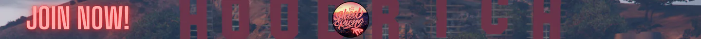 ｜ HOODRICH RP ｜ Serious RP ｜ Active EMS & PD ｜ Player Owned Businesses ｜ Active Staff Team ｜ Drugs & Gangs ｜ Strictly 18+ ! ｜ FiveM server banner