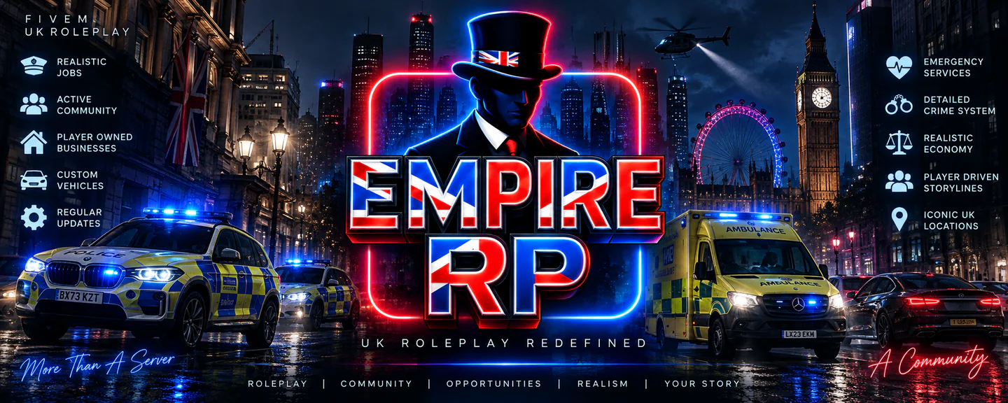 Empire Roleplay → Beginner Friendly → Join Now★ FiveM server banner