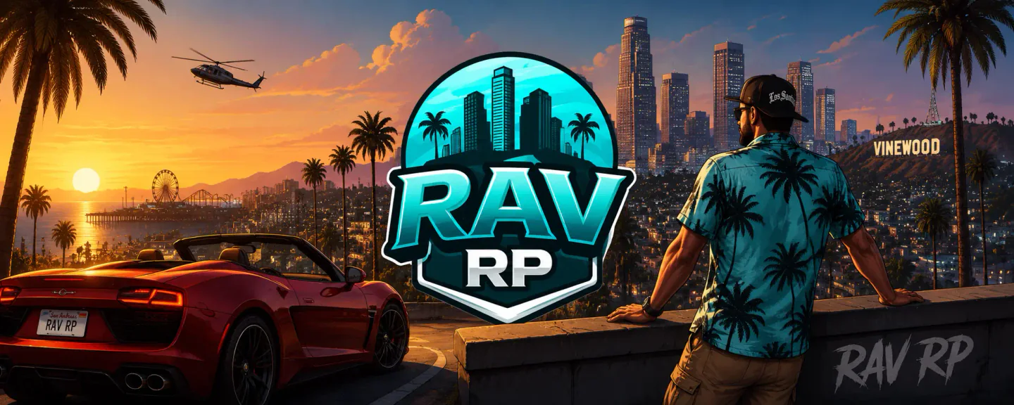 RavRP | PL | 1.0 | RP | FiveM server banner