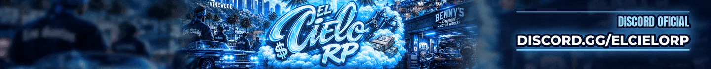 ☁️ EL CIELO RP ☁️ | CHILE & LATAM 🌍 | Roleplay Serio 🎭 | Nuevas Drogas 🌿 | Hoods & Favelas 🔫 | BANDAS GRATIS PRIMER MES 🐱👤 | BET4WIN SPONSOR 💥 FiveM server banner