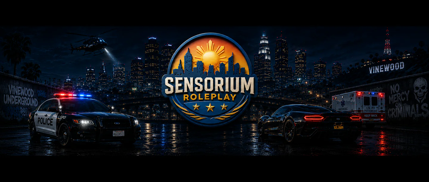 Sensorium Roleplay FiveM server banner