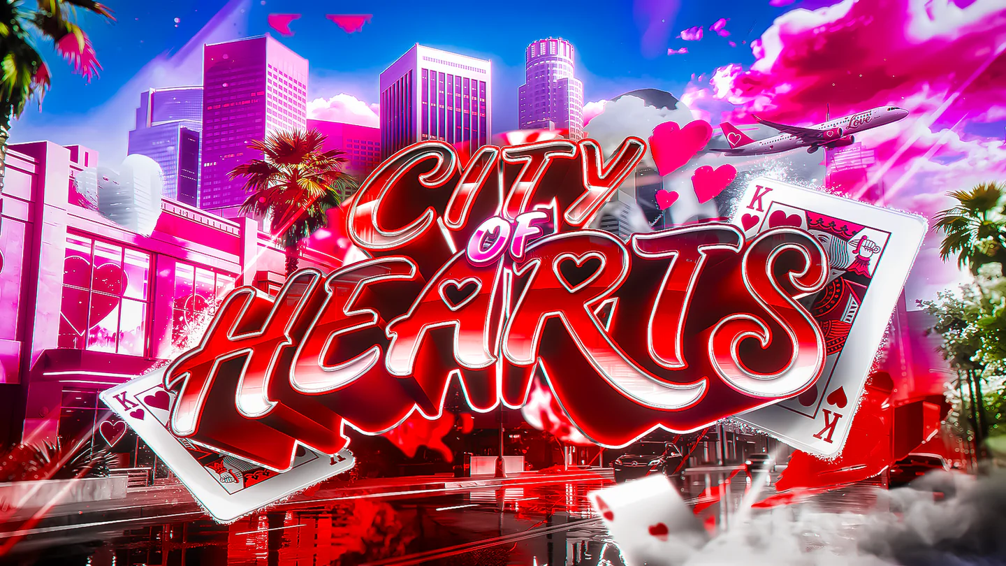 City Of Hearts | 18+ | Realistic Economy | Beginner & Streamer Friendly | Active PD & EMS | Create Your Story Now FiveM server banner