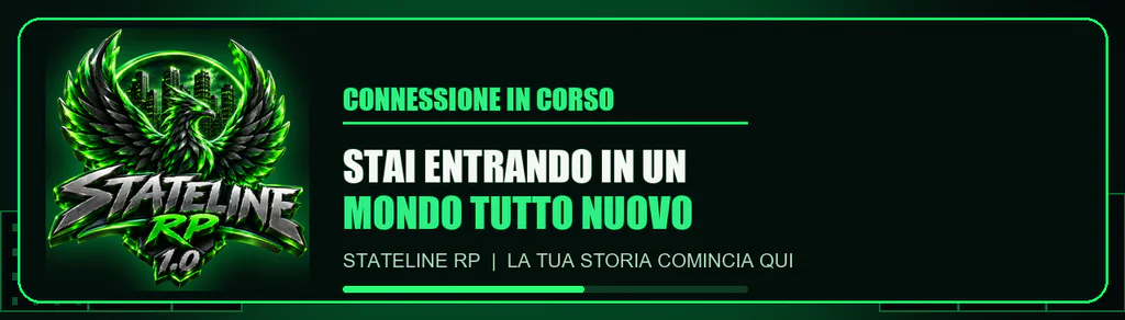 [ITA] Stateline RP 1.0 | WHITELIST ON - CONOSCITIVA | 🚀 200+ FPS 🚀| FiveM server banner