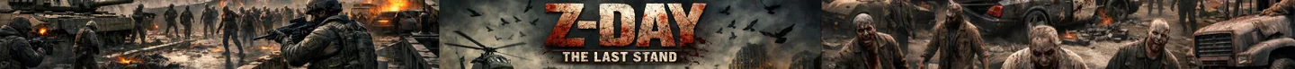 Z-DAY THE LAST STAND ROLEPLAY | 🫨 Zombie Apokalypse | 🛖 Base Gründen | Crew System | Fraktionen | 🎤 Ingame Voice | Survival Roleplay FiveM server banner